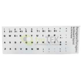 STICKER KIT FOR PORTUGUESE PT KEYBOARD - WHITE | GRAY | SILVER AUTOCOLANTES PARA TECLADO LAYOUT PORTUGUES