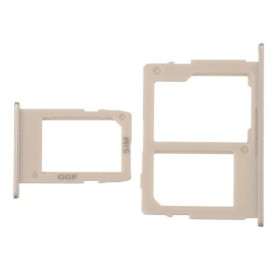 RANURA PARA TARJETA SIM DUAL + TARJETA SD - SAMSUNG J5 J530F | J7 J730F - DORADO