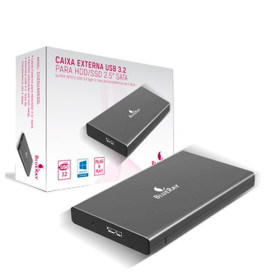CAIXA DISCO EXTERNA HDD EXT. USB3.1 - 2.5 INT. SATA - BLUERAY