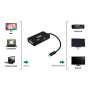 CONVERSOR NANOCABLE USB-C PARA VGA/DVI/HDMI USB-C/M-VGA/H-DVI/H-HDMI/H PRETO 10 CM