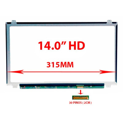 ECRÃ LCD N140BGA-EA4 C1 | N140BGE-EA4 REV C1 | NT140WHM-N44 | NT140WHM-N31- 14.0" HD 315MM WIDE