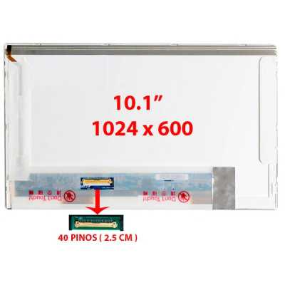ECRÃ LCD  N101L6-L02 | LTN101NT02 | B101AW01 | LP101WS1 |  LTN101NT07 | N101LGE-L11 | M101NWT2 - 10.1" WSVGA 1024x600 LED