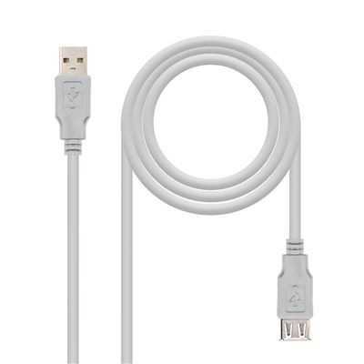 CABLE USB 2.0 AM/AF 1 METRO - BLANCO