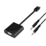 ADAPTADOR MINI HDMI PARA VGA + JACK 3.5 AISENS - PRETO
