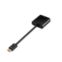 ADAPTADOR MINI HDMI PARA VGA + JACK 3.5 AISENS - PRETO
