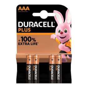 PILA ALCALINA DURACELL PLUS POWER LR03 AAA 1.5V 4 UNIDADES PILA ALCALINA DURACELL PLUS POWER LR03 AAA 1.5V 4 UNIDADES