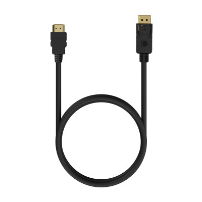 AISENS CABLE CONVERSOR DISPLAYPORT A HDMI - DP/M-HDMI/M - 0.5M - NEGRO