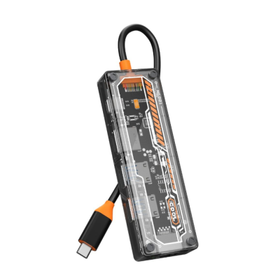 HUB USB-C 5 EN 1 PARA 1 X USB 3.0 / 1 X USB 2.0 / 1 X HDMI 4K@30HZ / 1 X USB-C PD3.0 / 1 X RJ45