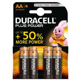 PILAS ALCALINAS DURACELL PLUS POWER MN1500B4 AA LR6 1.5V ( 4 UNIDADES ) PILAS ALCALINAS DURACELL PLUS POWER MN1500B4 AA LR6 1.5V ( 4 UNIDADES )