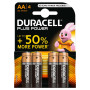 PILHAS ALCALINAS DURACELL PLUS POWER MN1500B4 AA LR6 1.5V ( 4 UNIDADES )
