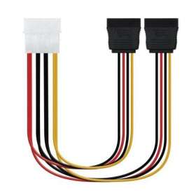 CABLE DE ALIMENTACIÓN SATA NANOCABLE 5.25" MOLEX 4 PIN MACHO A 2X SATA HEMBRA – 0.20M