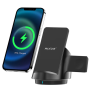 RIXUS RXWC57 SOPORTE DE CARGADOR RÁPIDO WIRELESS 3 EN 1 – NEGRO