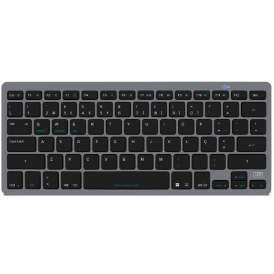 TECLADO 1LIFE SLIM MULTI-DEVICE BLUETOOTH PT - PRETO