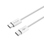 CABO DE CARGA TIPO-C PARA TIPO-C RIXUS RXUC15C – NYLON – 1M – BRANCO