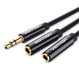 VENTION CABLE ESTEREO JACK 3.5 MACHO A 2X JACK 3.5 HEMBRA - 0.3M VENTION CABLE ESTEREO JACK 3.5 MACHO A 2X JACK 3.5 HEMBRA - 0.3M