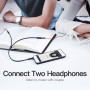 VENTION CABLE ESTEREO JACK 3.5 MACHO A 2X JACK 3.5 HEMBRA - 0.3M