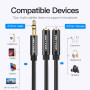 VENTION CABLE ESTEREO JACK 3.5 MACHO A 2X JACK 3.5 HEMBRA - 0.3M