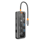 HUB USB-C 8 EM 1 PARA 1X USB 3.0 | 1X USB 2.0 | 1X HDMI | 1X RJ45 | 1X USB-C PD | 1X USB-C DATA 2.0 | 1X SD | 1X TF 8 IN 1
