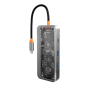 HUB USB-C 8 EM 1 PARA 1X USB 3.0 | 1X USB 2.0 | 1X HDMI | 1X RJ45 | 1X USB-C PD | 1X USB-C DATA 2.0 | 1X SD | 1X TF 8 IN 1
