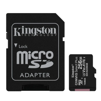 KINGSTON CANVAS SELECT PLUS MICROSDXC UHS-I MEMORY CARD - 256GB | CLASS 10