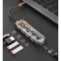 5 IN 1 USB-C HUB FOR 1 X USB 3.0 / 1 X USB 2.0 / 1 X HDMI 4K@30HZ / 1 X USB-C PD3.0 / 1 X RJ45