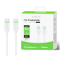 CABLE USB-C TO USB-C RIXUS RXUC18C – 1M – WHITE