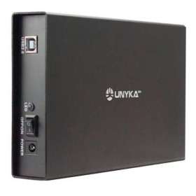 Caja externa 3.5" USB 2.0 - Interruptor de encendido/apagado - Fabricado en aluminio - Color negro Caja externa 3.5" USB 2.0 - Interruptor de encendido/apagado - Fabricado en aluminio - Color negro