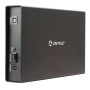 Caixa Externa 3.5" USB 2.0 - Interruptor On/Off – Fabricada em Alumínio - Cor Preto
