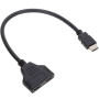 Adaptador De HDMI Macho Para 2 Saídas HDMI Fêmea - 30CM
