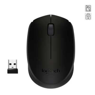 Ratón inalámbrico LOGITECH B170 - Hasta 12 meses de autonomía - Negro