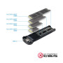 Estuche de aluminio para disco duro externo Tooq M.2 CCS USB3.1 Gen1 - Marrón