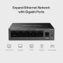 Switch de 5 puertas Mercusys MS105GS Gigabit RJ45 10 | 100 | 1000 Mbps