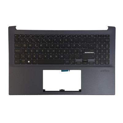 Carcaça + Teclado ( TOP CASE ) Palmrest Asus VivoBook Pro 15 K3500 | K3500PH | K3500PC | K3500PC-71B35AS2 - Azul Escuro