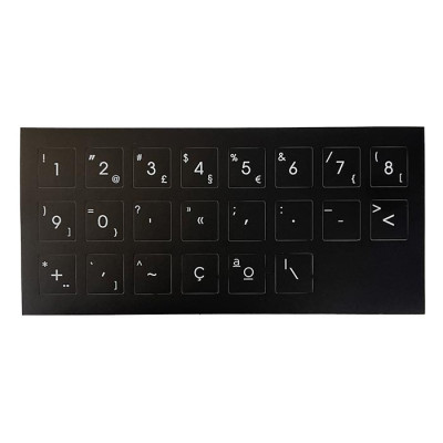 Kit De Pegatinas Para Teclado Pt Portugués - Negro
