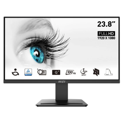 Monitor MSI PRO MP2412 - 23.8” Full HD | Pantalla 100Hz para Trabajo y Gaming