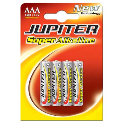 Pack de 4 Pilhas Alkaline Jupiter AAA LR03/1.5V