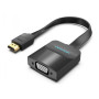 Convertidor Vention HDMI a VGA con Conector de 3,5 mm - 15 CM - Negro