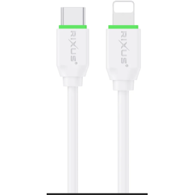 Cable de Carga Rápida RIXUS RX2022S Type-C a Lightning – 1M | 20W | BLANCO Cable de Carga Rápida RIXUS RX2022S Type-C a Lightning – 1M | 20W | BLANCO
