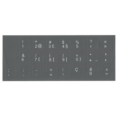 Kit de Pegatinas para Teclado Lenovo Portugués - Gris