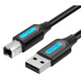 Cabo Vention USB 2.0 Impressora USB A (M) / USB B (M) 0,5m - Preto