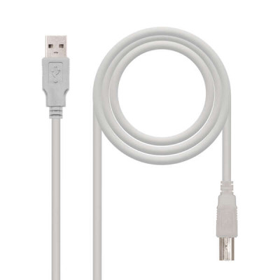 Cabo Nanocable USB 2.0 para Impressora USB A (M) / USB B (M) 3m - Beje