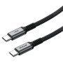Cable de Carga Rixus USB-C 2.0 a USB-C – 2M 100W - Carga Rápida - Negro