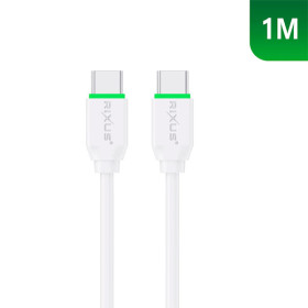 Cabo de Carga Rixus USB-C para USB-C - 1M - Carregamento Rápido - Branco
