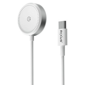 Cable de Carga Rápida Apple Watch | Samsung Galaxy Watch Rixus RXWC05 - 1.2M - Blanco