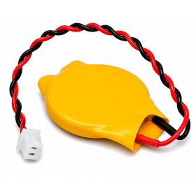 Batería de Bios CR2032 de 3 V y 210 mAh con cable de 2 pines