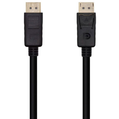 Cabo DisplayPort V1.2 Aisens 4K 60Hz - DP/M-DP/M - 1.0M - PRETO
