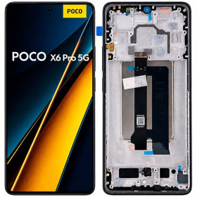 LCD Screen with Yellow Frame + Touch for Xiaomi Poco X6 Pro - Original