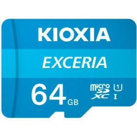 Cartão de Memória Kioxia Exceria micro SDXC 64GB UHS-I Classe 10 com Adaptador