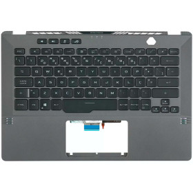 Carcaça + Teclado ( TOP CASE ) Palmrest Asus ROG Zephyrus G14 GA401 | GA401QC | GA401QM | GA401QM-1E | GA401QC-HZ003T