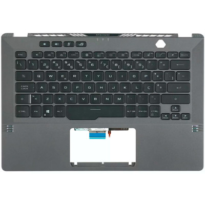Carcaça + Teclado ( TOP CASE ) Palmrest Asus ROG Zephyrus G14 GA401 | GA401QC | GA401QM | GA401QM-1E | GA401QC-HZ003T